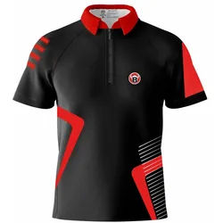 BULL'S TEAM-Dartshirt Red - S, Schwarz-Rot