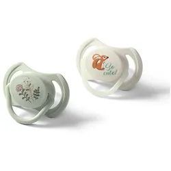 BabyOno Take Care Symmetrical Silicone Soothers Schnuller Day & Night 6-18m+ 2 St.