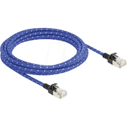 DELOCK 80379 - Patchkabel Cat.6A U/FTP Slim 3 m blau