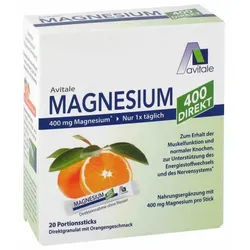 Magnesium 400 Direkt Orange zum Erhalt der Muskelfunktion 20X2.1 g
