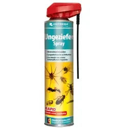 HOTREGA® Ungezieferspray, mit Sprühröhrchen, gebrauchsfertig, Multifunktionales Insektenspray mit Langzeitwirkung bis zu 8 Wochen, 600 ml - Sprühdose