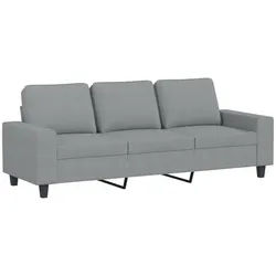 vidaXL Sofa, 3-Sitzer-Sofa Hellgrau 180 cm Stoff