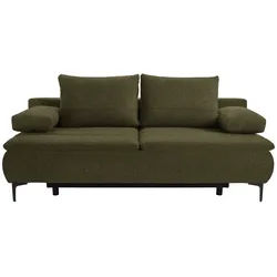 Novel Boxspringsofa , Olivgrün , Textil , Füllung: Schaumstoff , 204x93x100 cm , Stoffauswahl, Schlafen auf Sitzhöhe , Wohnzimmer, Sofas & Couches, Sofas, Textilsofas