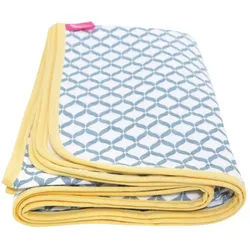 Babydecke Musselindecke 2-lagig, Größe: 100 x 120 cm, Motherhood, leichte Decke PREMIUM Qualität blau