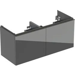 Geberit Acanto US für DWT B:120cm, 2 Schubl. 2 i.Schubl., lava matt/Glas lava