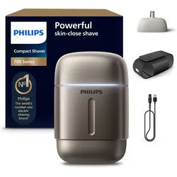 Philips Elektrorasierer S791/06, Aufsätze: 1, mit Dual SteelPrecision Klingen, 4D Flex Heads, inkl. Nasenhaartrimmer goldfarben