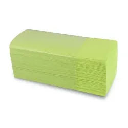 Papierhandtücher 24 x 21,5 cm, 2-lagig, grün, 1 Karton = 4000 Blatt, Zick-Zack Falzung, 1⁄2 Palette = 16 Karton