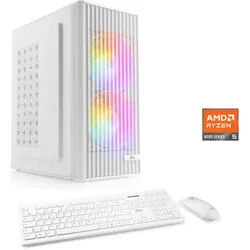 CSL PC "Spectrum V26124", weiß, Microsoft Windows 11 Home (64 Bit), 16 GB RAM 1.000 GB SSD, Desktop-PCs