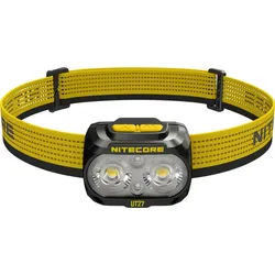 Nitecore UT27 2024 LED-Stirnlampe, Dual Power, max. 800 Lumen, ultraleicht, gelbes Stirnband