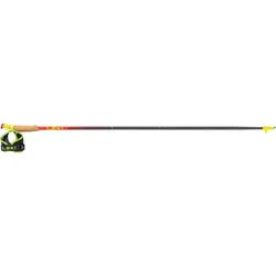 LEKI Vertical K naturalcarbon-bright red-neonyellow 140 cm