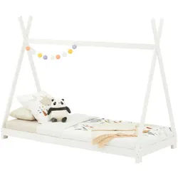 Idimex Tipibett Elin 90X200 Cm , Weiß , Holz , Kiefer , Mode , 95x167x205 cm , FSC Mix , Babymöbel & Kindermöbel, Kinderzimmer & Jugendzimmer, Kinderbetten, Spielbetten