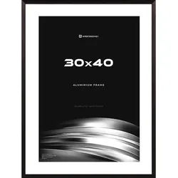 Bilderrahmen , Schwarz , Metall , 30.7x3x40.7 cm , Bilder & Rahmen, Bilderrahmen, Bilderrahmen & Fotorahmen
