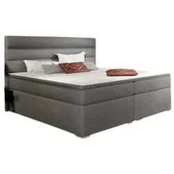 Xlmoebel Boxspringbett Elegantes Polsterbett mit hochwertigem Dekor und edlem Design, Hergestellt in Europa grau