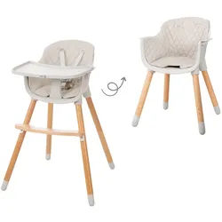 Roba Kinderhochstuhl Style Up Wood Grau , Textil , 57x83.5x57 cm , Babymöbel & Kindermöbel, Babyzimmer, Hochstühle
