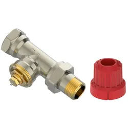 Danfoss M30 Ventilgehäuse MIO 15 M30x1,5, R 1/2", Durchgangsausführung, matt vernickelt 013L6834