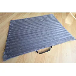Hundebettenmanufaktur Hundematte Hundematte Cord Schaumstoff 3 cm waschbar, Bezug waschbar grau 80 cm x 120 cm