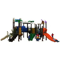 Xlmoebel Spielturm Dschungel-Spielturm mit Rutsche aus robustem Holz für Kinder, Hergestellt in Europa bunt