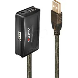 LINDY 42635 - USB 2.0 Hub, 4 Port, Verlängerung, aktiv, 10 m