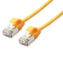 ROLINE U/FTP DataCenter Patchkabel Cat.6A (Class EA), LSOH, slim, gelb, 1 m