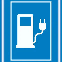 HB-Druck Stromtankstelle Schild Elektrofahrzeug A3 (297x420mm)
