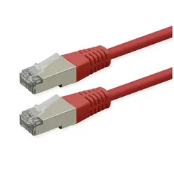 ROLINE Patchkabel Cat.6 (Class E) LAN-Kabel, RJ-45 Männlich (Stecker), RJ-45 Männlich (Stecker) (1000.0 cm), PoE, S/FTP (PiMF) rot