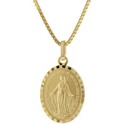 trendor 51942 Milagrosa Anhänger Gold 333 (8 Kt) mit Vergoldeter Silberkette, 42 cm