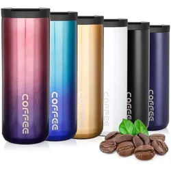 LuxusKollektion Isolierflasche Thermobecher 500ml Isolierbecher Edelstahl Travel Mug Kaffee Wasser