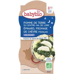 Babybio Pomme DE Terre DU Centre-Val DE Loire Epinard Fromage DE Chèvre Français dès 8 mois