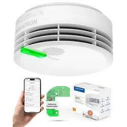 Hekatron Bundle Hekatron Genius Plus X + Funkmodul Basis X Rauchmelder (10 Jahre Batterie, Testsieger Stiftung Warentest, made in Germany) weiß