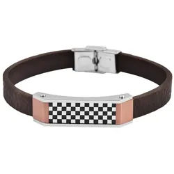 Adelia ́s Armband Unisex Armband aus Leder 23 cm, Zum Verschenken – ideal zum einfach so schwarz
