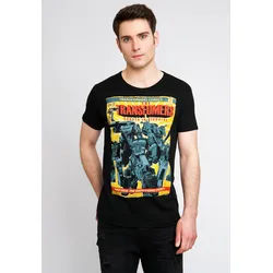 T-Shirt LOGOSHIRT "Transformers - Robots In Disguise", Herren, Gr. M, schwarz, 100% Baumwolle, bedruckt, normal, Rundhals, Shirts T-Shirt, mit großem Transformers-Frontprint