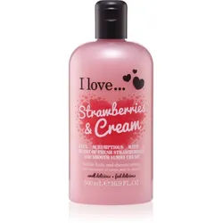 I Love Strawberries & Cream Dusch- und Badecreme 500 ml