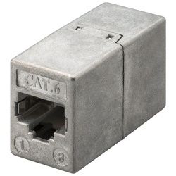 Goobay RJ45 Modularkupplung/Verbinder, CAT 6 - 2x RJ45-Buchse (8P8C)