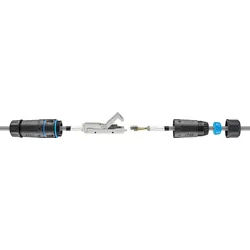 Goobay Outdoor (IP68) Netzwerkkabel-Verbinder, CAT 6A STP geschirmt - staub- und wasserdicht, Klemmleiste für LSA Montage (werkzeugfrei)