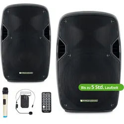 Pronomic MOVE 12MA-A Akku-Aktivbox Stereo Set
