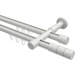 GARDINENSTANGE INNENLAUF Prestige Elanto 280 cm (geteilt in 2 x 140 cm), 2-läufig, 20 mm Ø Weiß