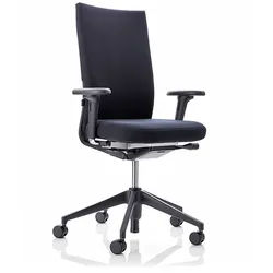 Vitra Bürodrehstuhl mit 2D-Armlehnen ID Soft L schwarz, Designer Antonio Citterio, 102-120x70x52-76 cm