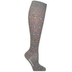 SupCare Stützstrümpfe grau mit bunten Punkten 1 Pk Unisex