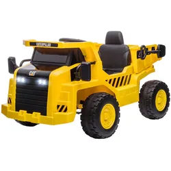Aiyaplay Kinder Elektro Traktor 12V Aufsitztraktor mit Fernbedienung Eimer Schaufel Gelb , Metall , 70.5x61.5x110 cm , unisex , Spielzeug, Kinderfahrzeuge