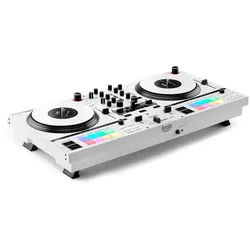 HERCULES DJ Controller Hercules DJ Controller Inpulse T-7 Weiss, (DJ-Controller mit 2 motorbetriebenen Decks), DJ Controller weiß