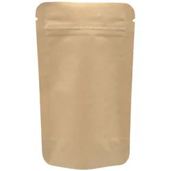 1000 Standbodenbeutel Kraftpapier, aluminiumfrei 110 x 185 mm, Kraftpapier|EVOH|LDPE, braun