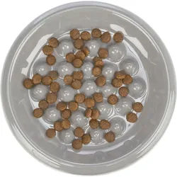 TRIXIE Slow Feeding Napf, Keramik, 0,25 l / Ø 18 cm, grau-blau
