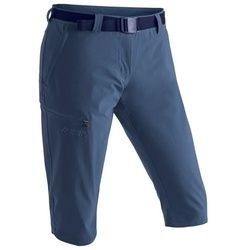 Maier Sports Caprihose Inara slim 3/4 Damen Wanderhose, atmungsaktive Outdoorhose, 3/4 Hose mit 3 Taschen blau 42 Damen