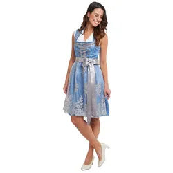 Alpenmärchen Dirndl Dirndl Stella in Blau und Silber - ALM960 36