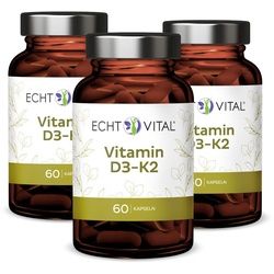 Echt Vital Vitamin D3-K2 Kapseln 3x60 St