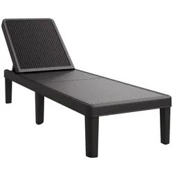 vidaXL Gartenliege, Sonnenliege Schwarz 159x57x83,5 cm Polypropylen