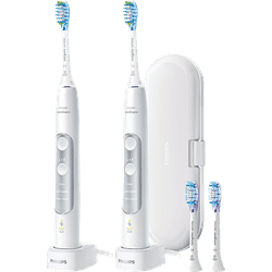 PHILIPS Sonicare HX9611/19 ExpertClean 7300 Elektrische Zahnbürste Weiß/Silber, Reinigungstechnologie: Schalltechnologie