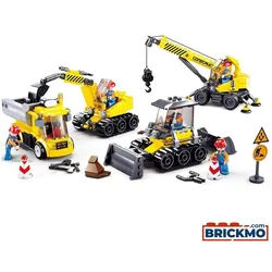 Sluban Baustelle mit Baufahrzeugen M38-B0810