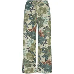 Le pantalon 7/8 Sanne Green Cotton beige