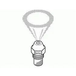 Danfoss Öldüse LE-H Hohlkegel 0,45 gal/h, 60 Grad, mit Abschlußventil 030H6706